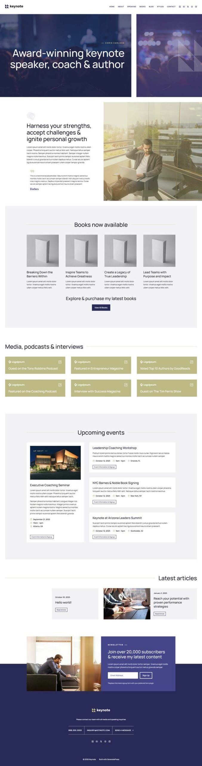 Award-winning keynote speaker, coach & author