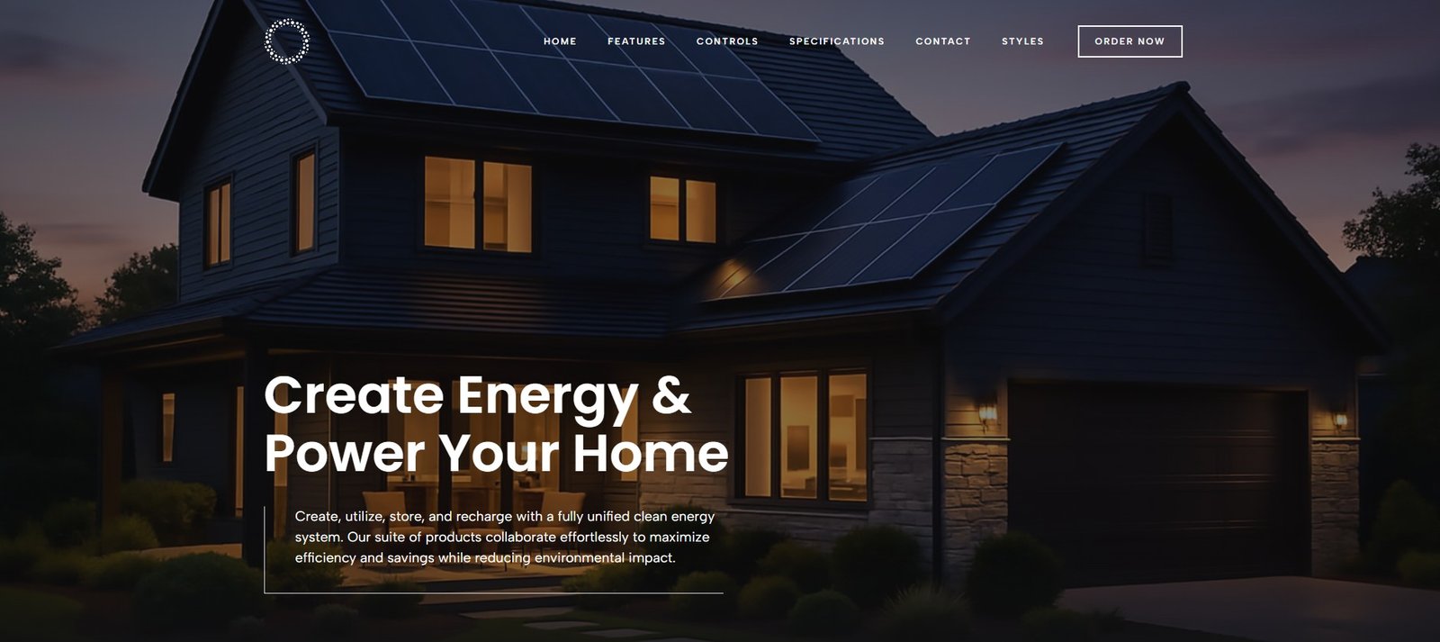 nova home power intallation website design template screenshot