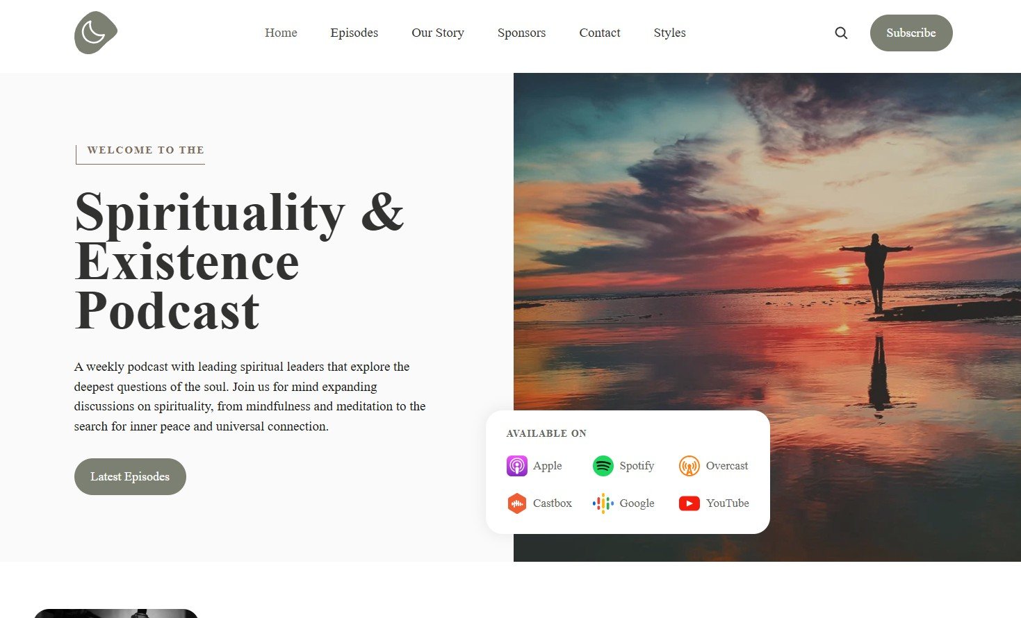 spirit website design podcast screenshot