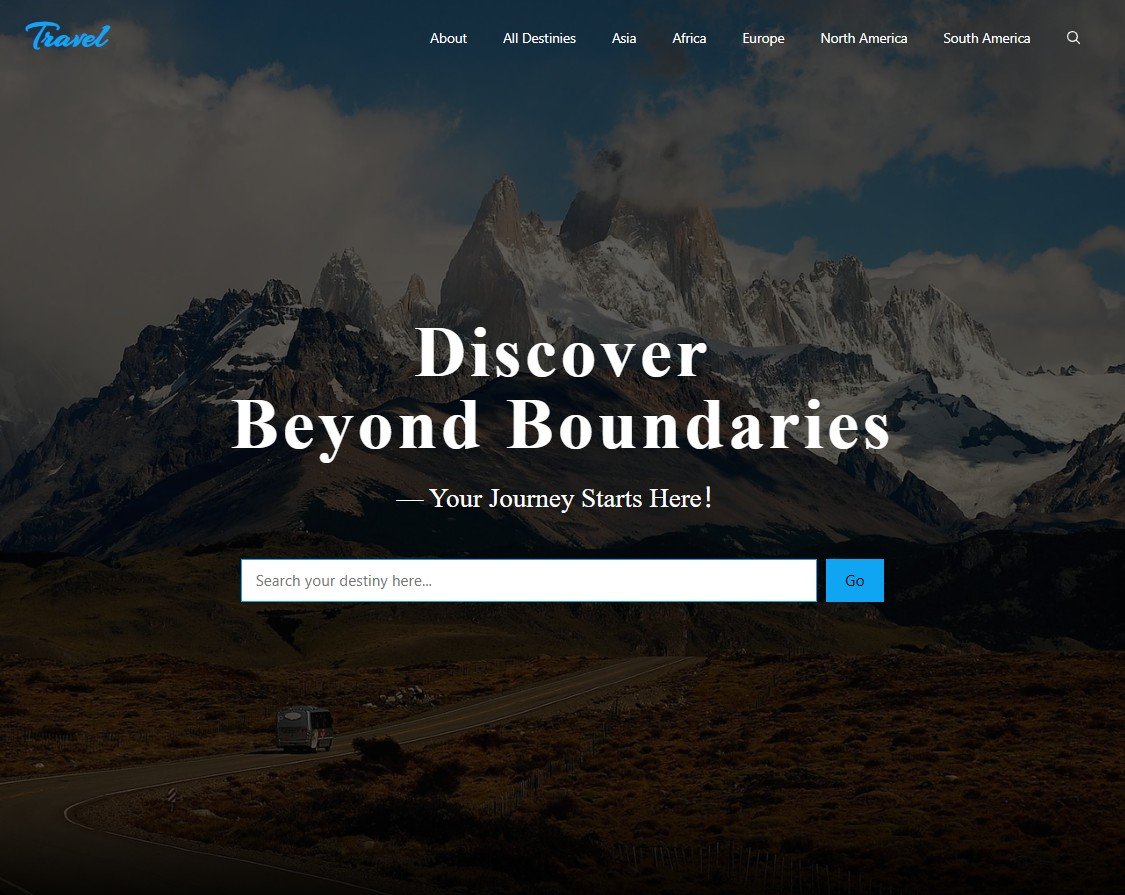 travel website design generatepress screenshot